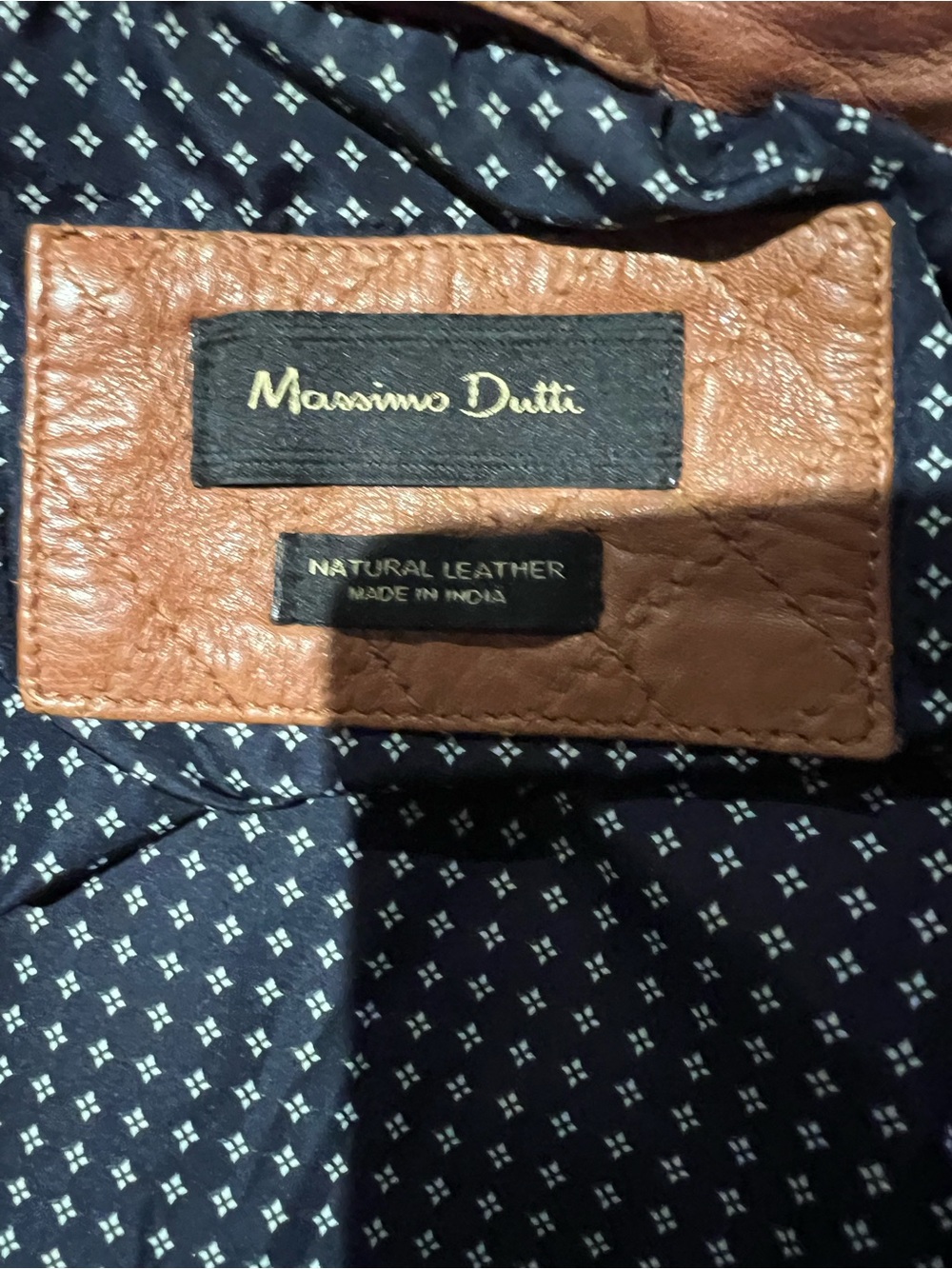 Massimo Dutti Cognac Brown Leather Jacket - Picture 2 of 6